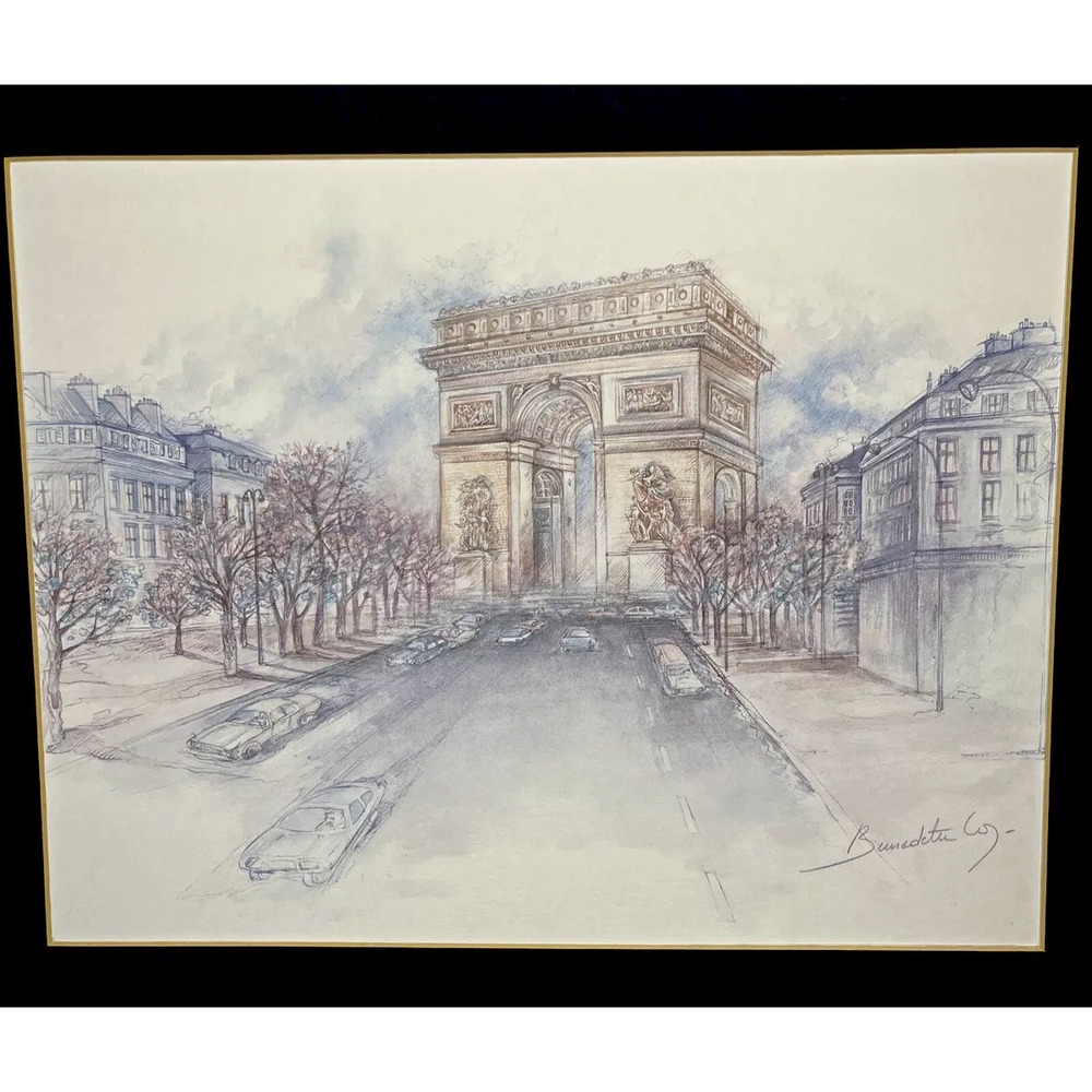 Arc De Triomphe‎ Paris Art Print Bernadette Coy French Architectural Watercolor